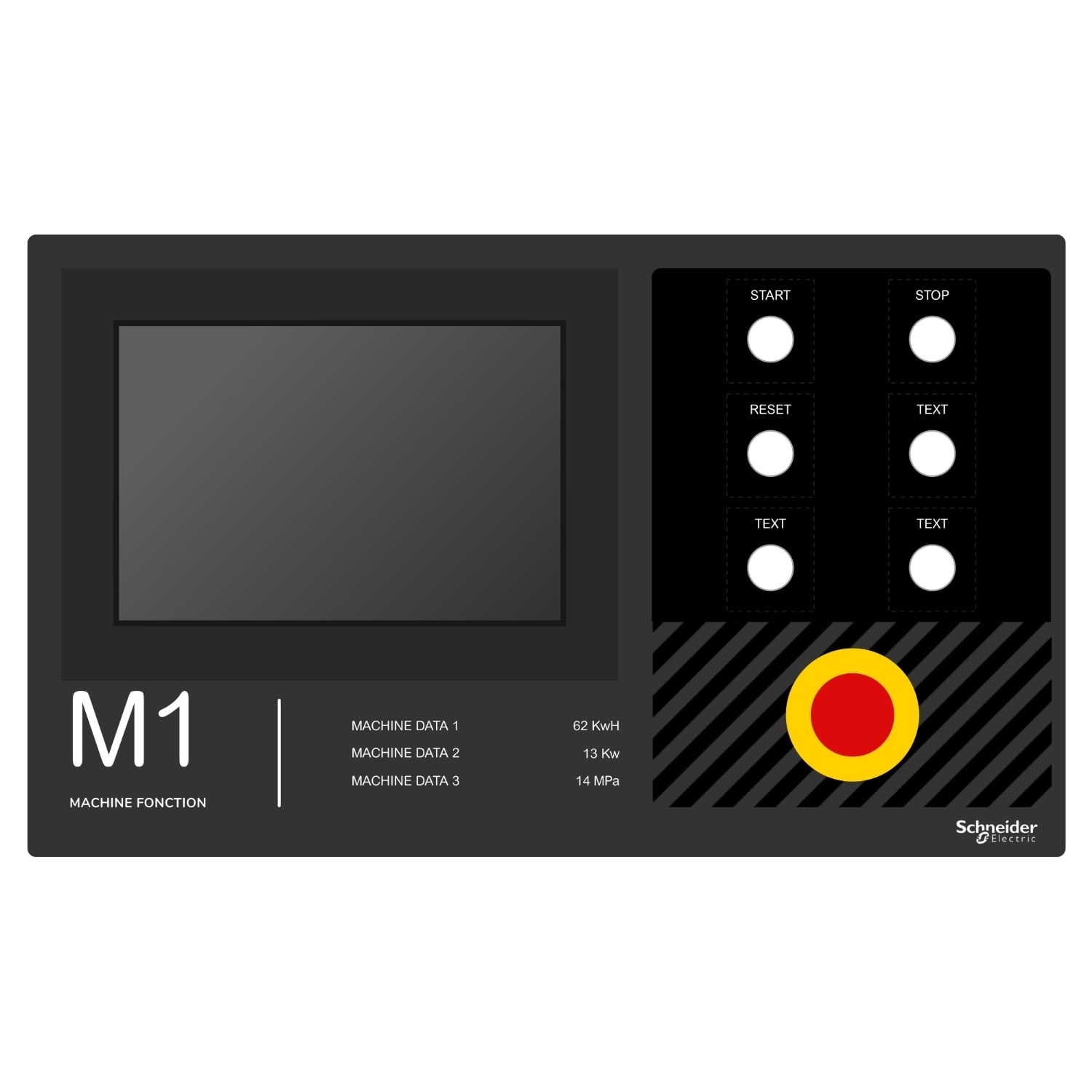 SCHNEIDER ELECTRIC - SNRZBYLEG503001 Harmony XB4, Harmony XB5, etichetta adesiva, 500x300 personalizzata