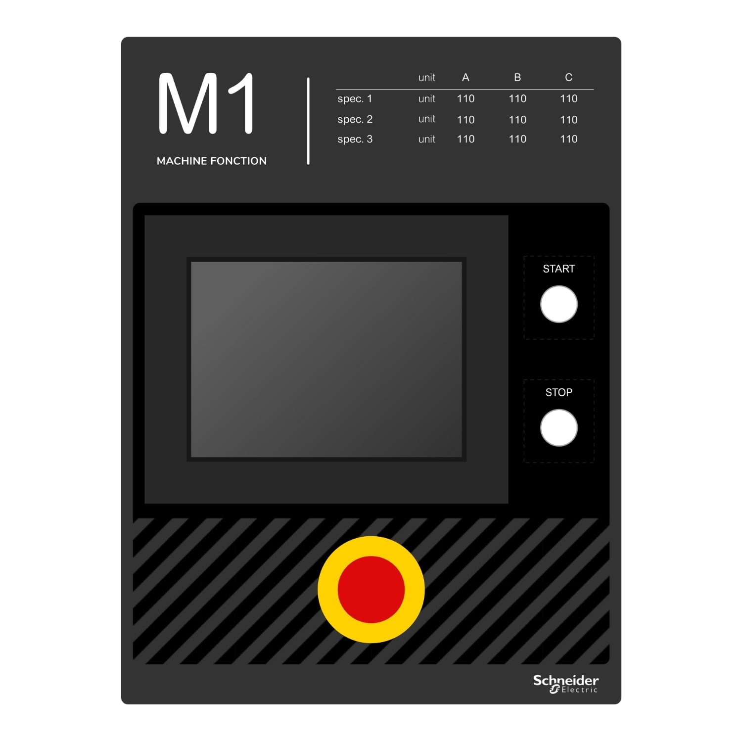 SCHNEIDER ELECTRIC - SNRZBYLEG304001 Harmony XB4, Harmony XB5, etichetta adesiva, 300x400 personalizzata