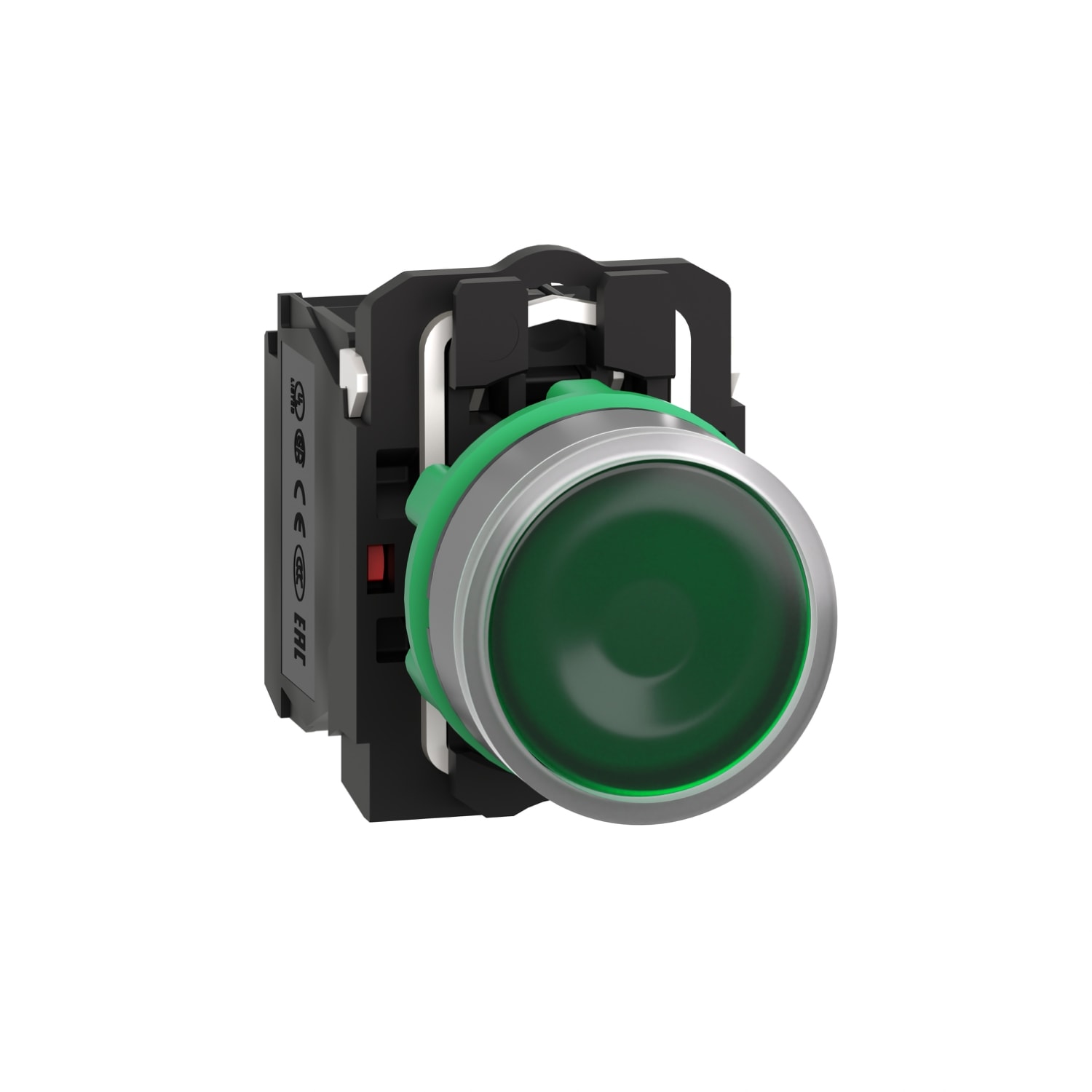 SCHNEIDER ELECTRIC - SNRXB5AW33B5C0 PULS.LUMINOSO VERDE 24V GHIERA GRIGIA