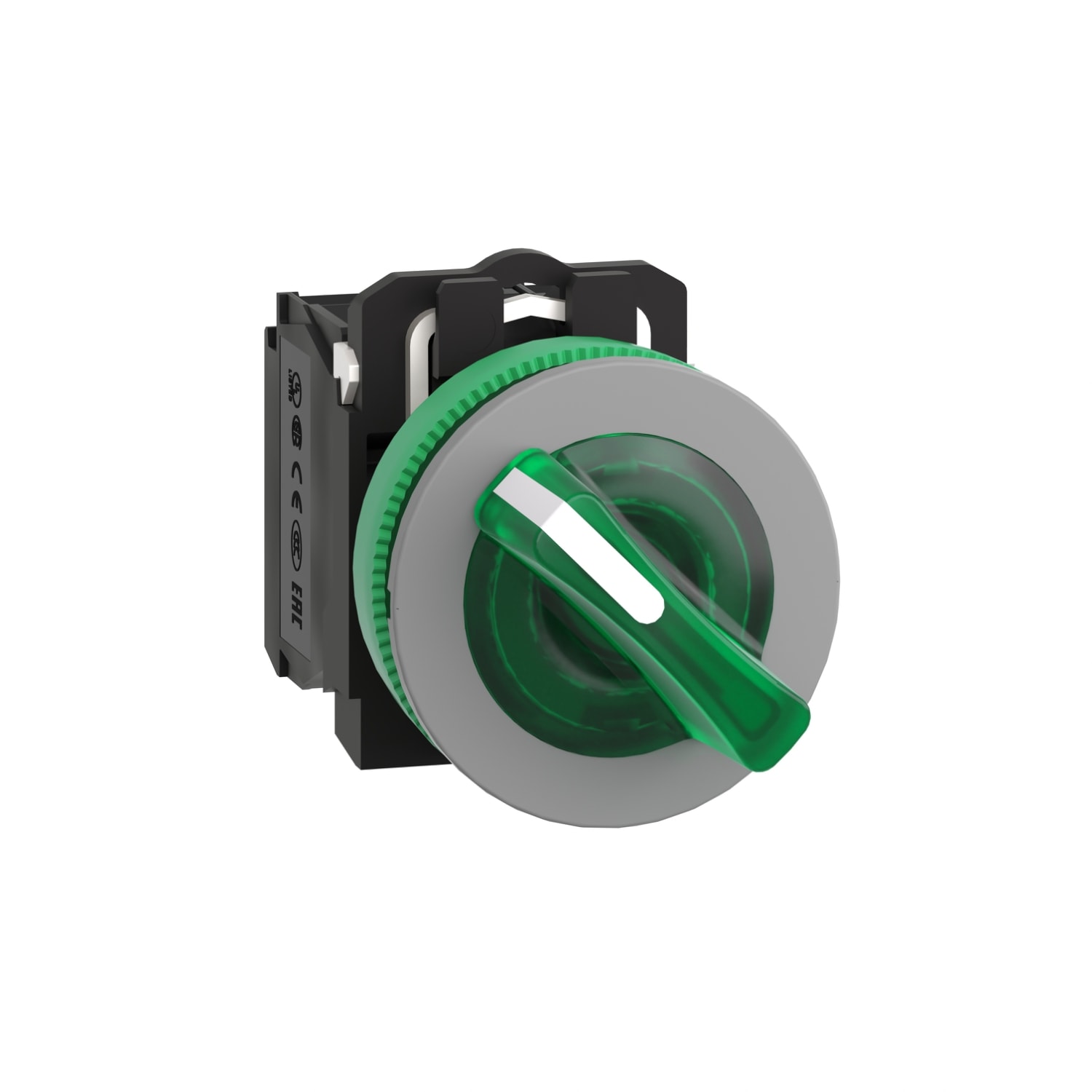 SCHNEIDER ELECTRIC - SNRXB5FK123B5C0 Selett. lum.verde 2pos.a filo 24V grigio