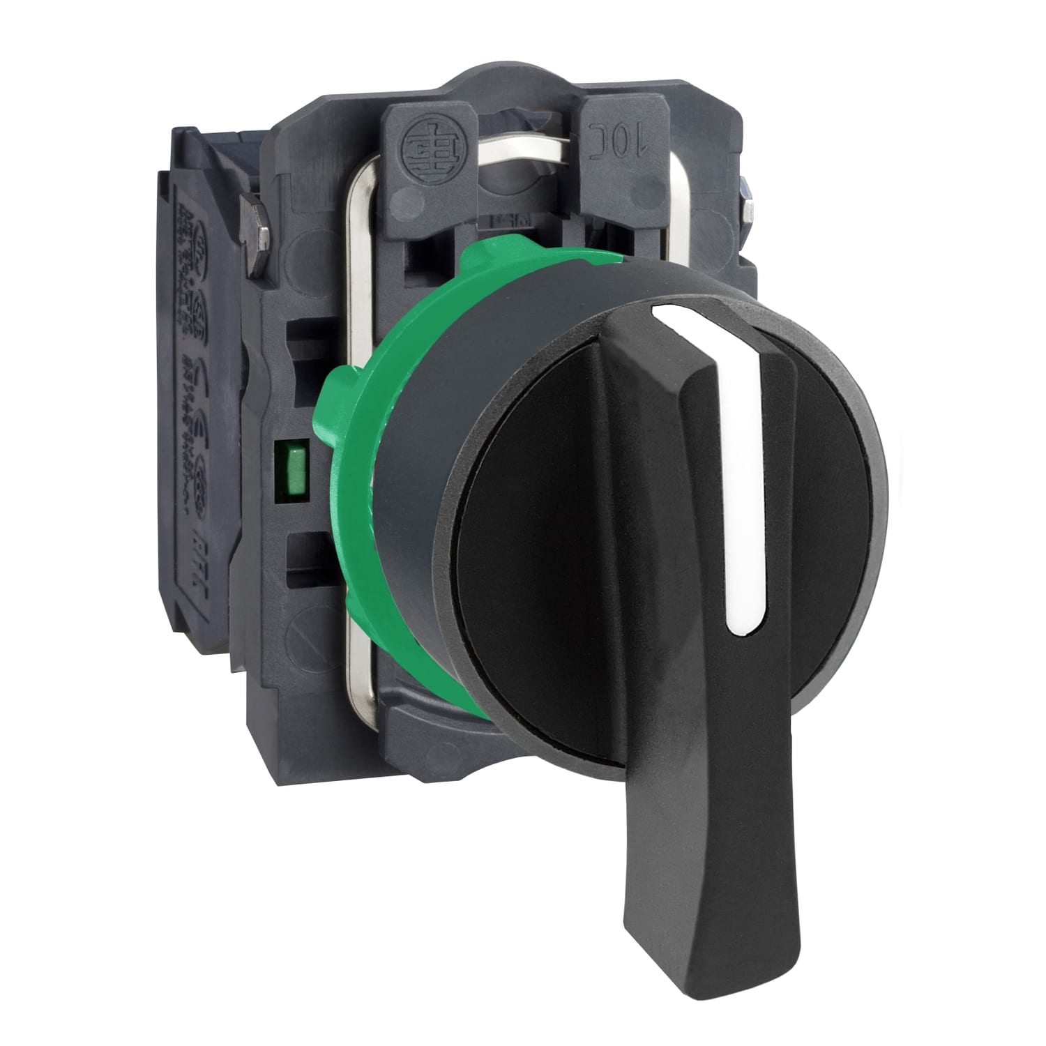 SCHNEIDER ELECTRIC - SNRXB5AJ53 Selettore Ø22 - 3 posizioni - con ritorno - leva LUNGA - nero - 2NO