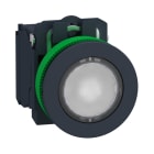 SCHNEIDER ELECTRIC - SNRXB5FW31B5 Harmony XB5, pulsante luminoso bianco Ø30 filopannello, ad impulso, plastica, LED universale, 24Vac/dc, NO+NC