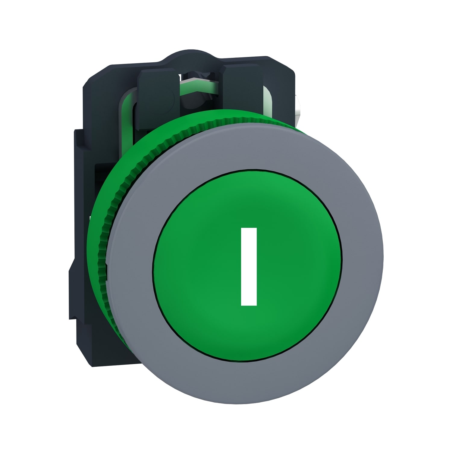 SCHNEIDER ELECTRIC - SNRXB5FA3311C0 PULS. VERDE I A FILO 1NO GHIERA GRIGIA