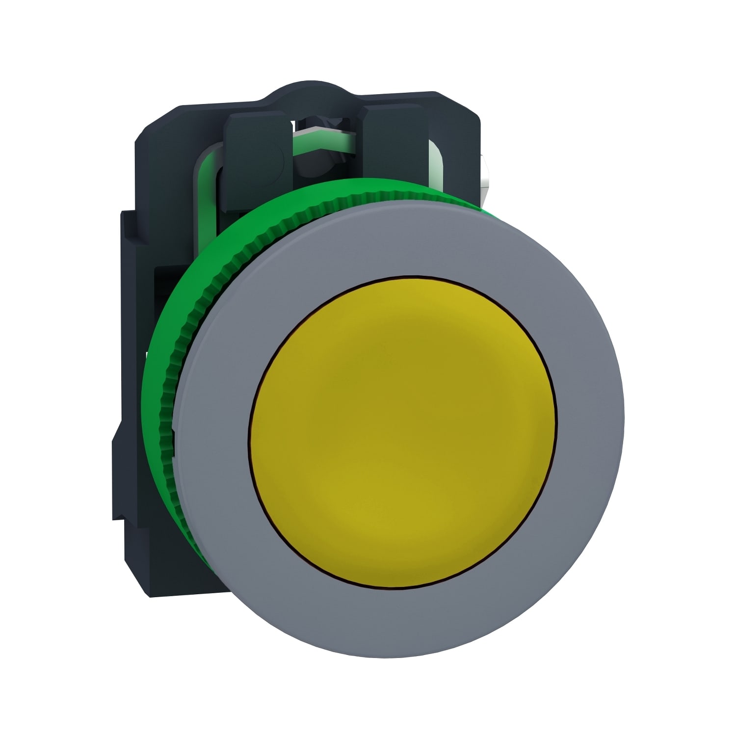 SCHNEIDER ELECTRIC - SNRXB5FA51C0 PULS. GIALLO A FILO 1NO GHIERA GRIGIO