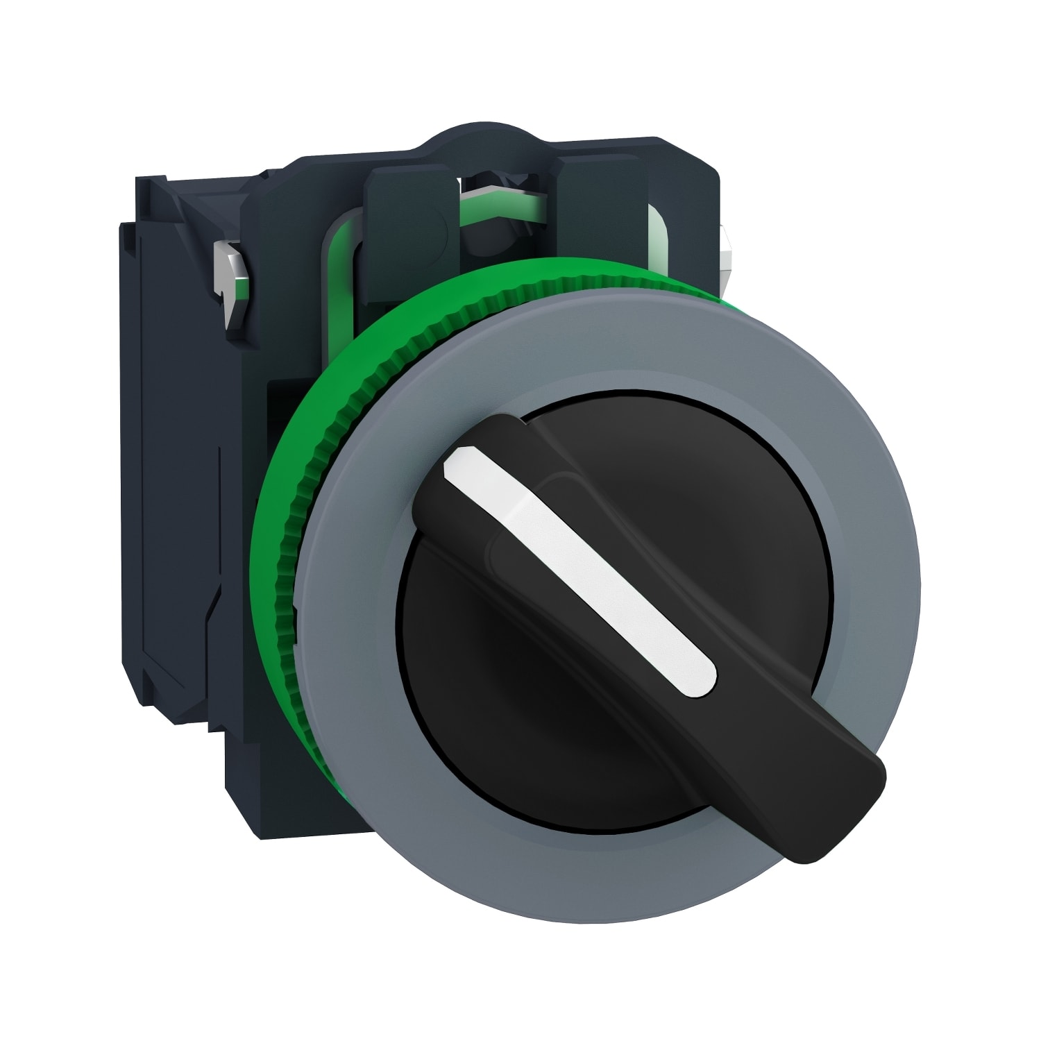 SCHNEIDER ELECTRIC - SNRXB5FD21C0 Selett.leva2pos.a filo 1NO ghiera grigio