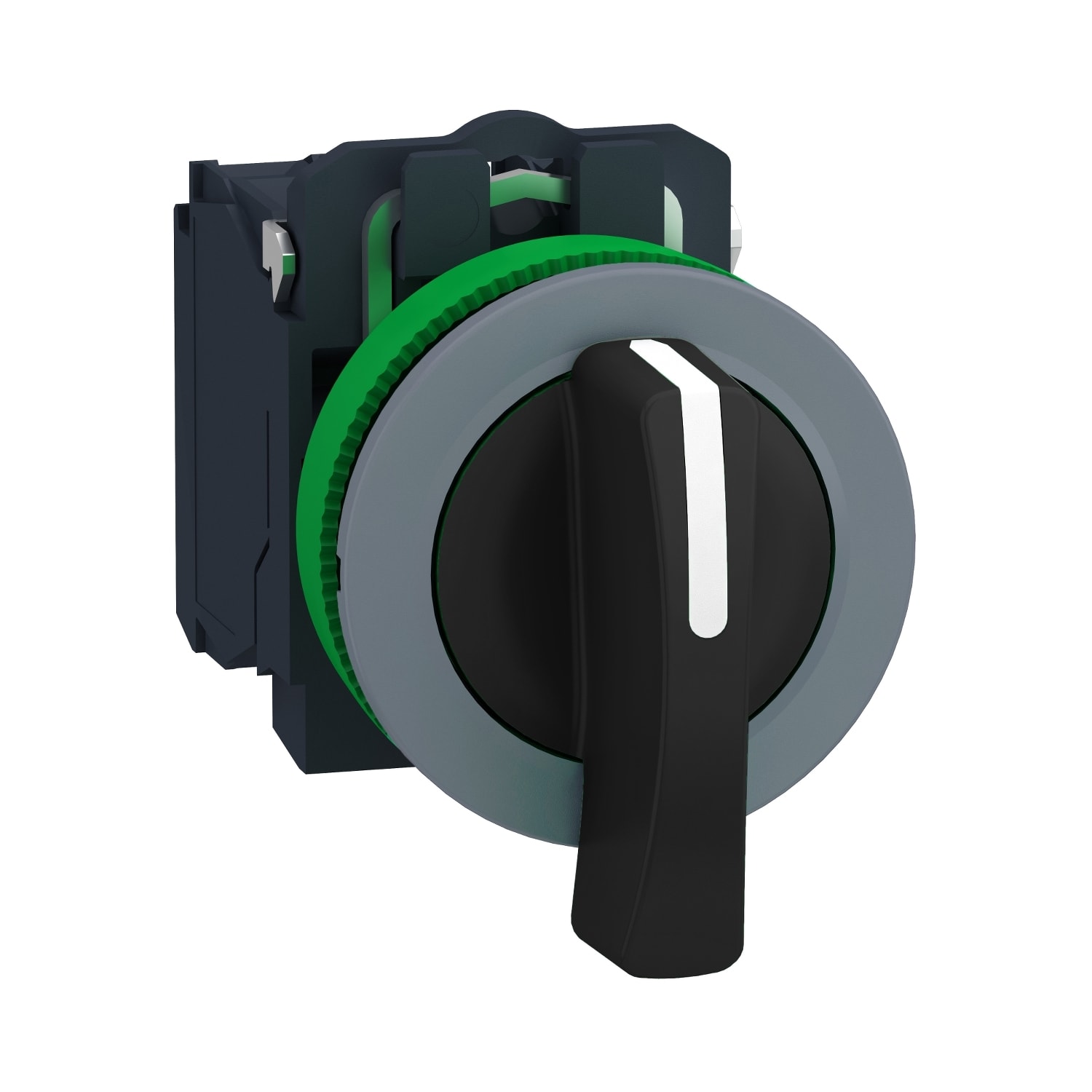 SCHNEIDER ELECTRIC - SNRXB5FJ33C0 Selettore a leva 3pos.- filopannello - 2NO - ghiera grigia- Ø30