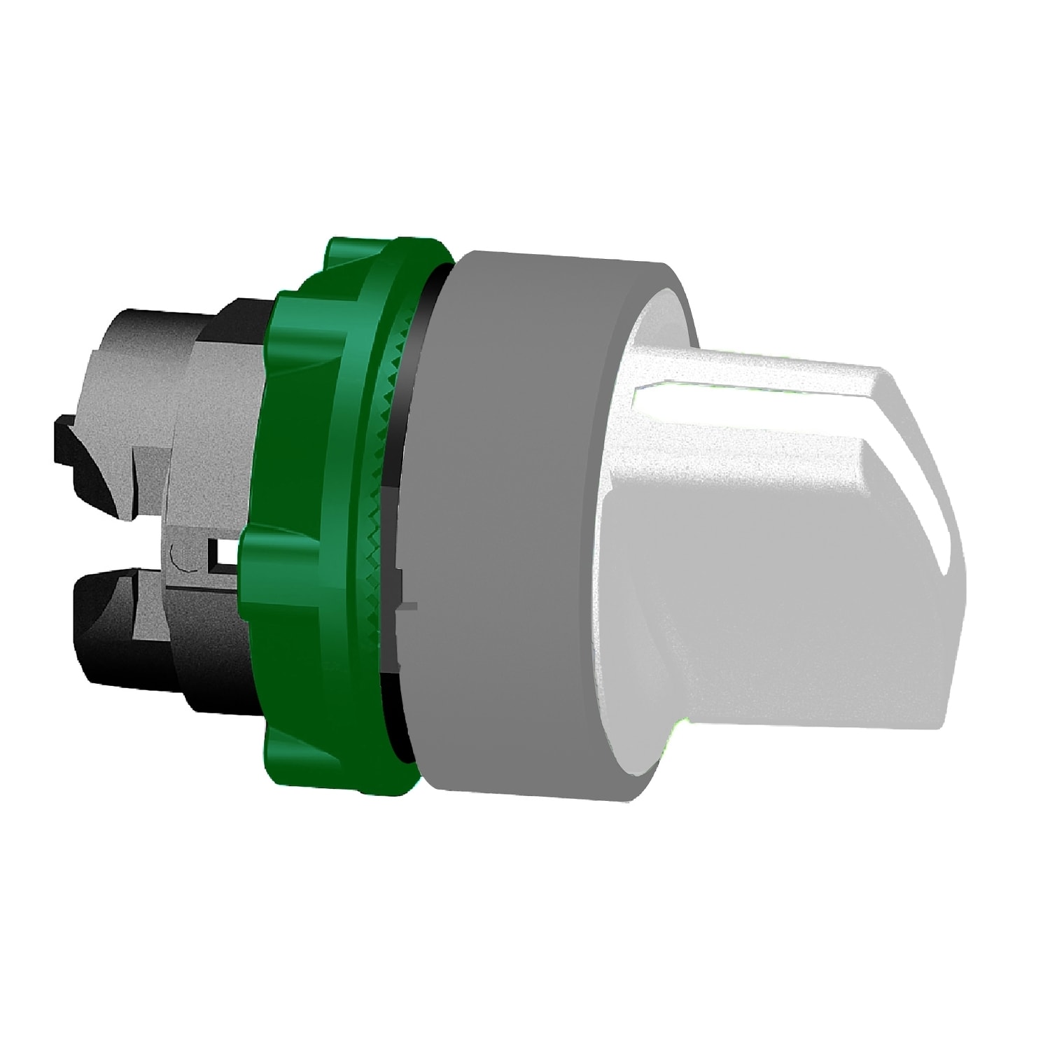 SCHNEIDER ELECTRIC - SNRZB5AD201C0 TESTA SELETT. LEVA BIANCA 2 POS. GRIGIO