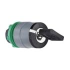 SCHNEIDER ELECTRIC - SNRZB5AG9C0 Testa selettore chiave 3 pos. ghiera grigia