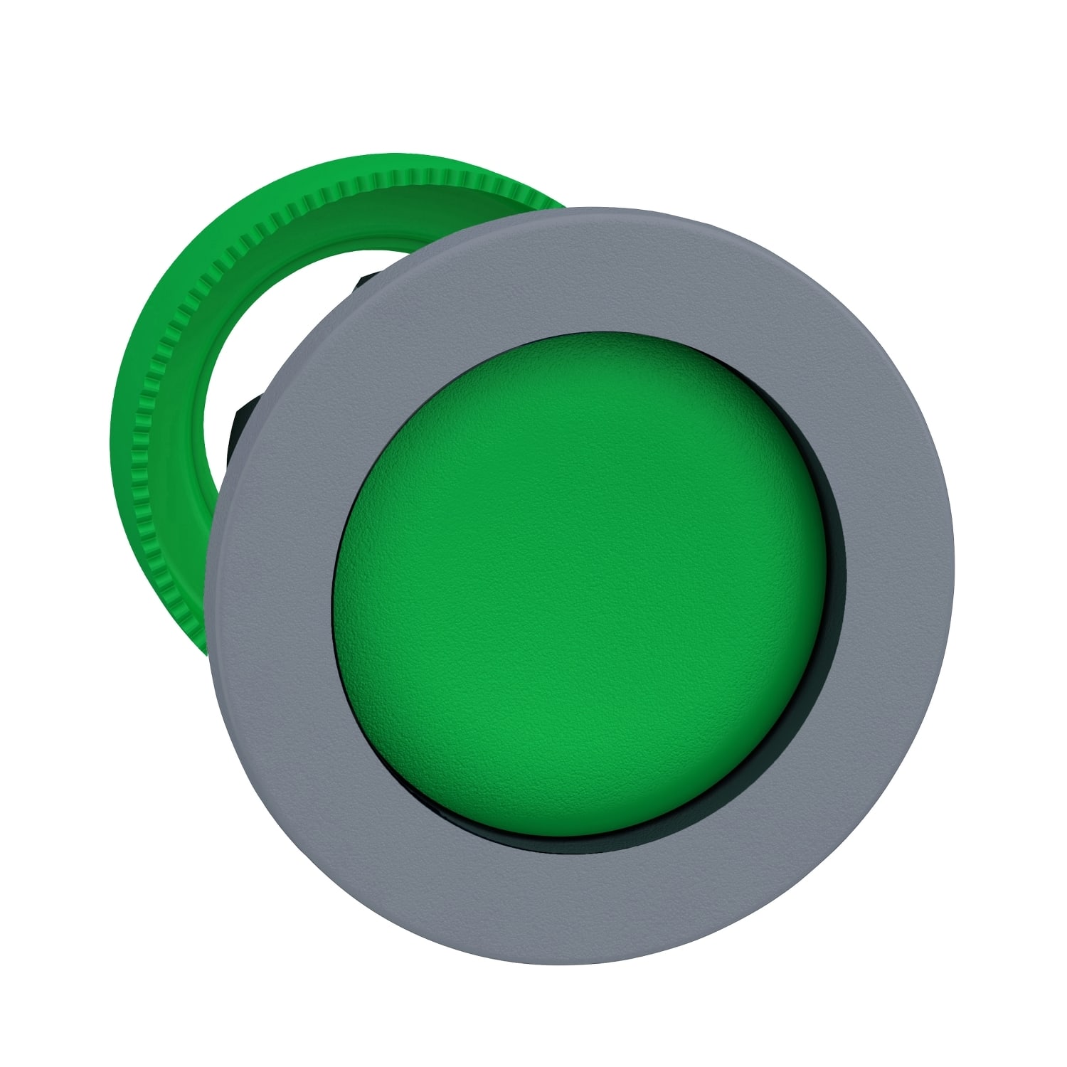 SCHNEIDER ELECTRIC - SNRZB5FA36C0 TESTA PULS. VERDE GUARDIA A FILO GRIGIO