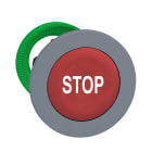 SCHNEIDER ELECTRIC - SNRZB5FA434C0 TESTA PULS.ROSSO STOP A FILO GRIGO