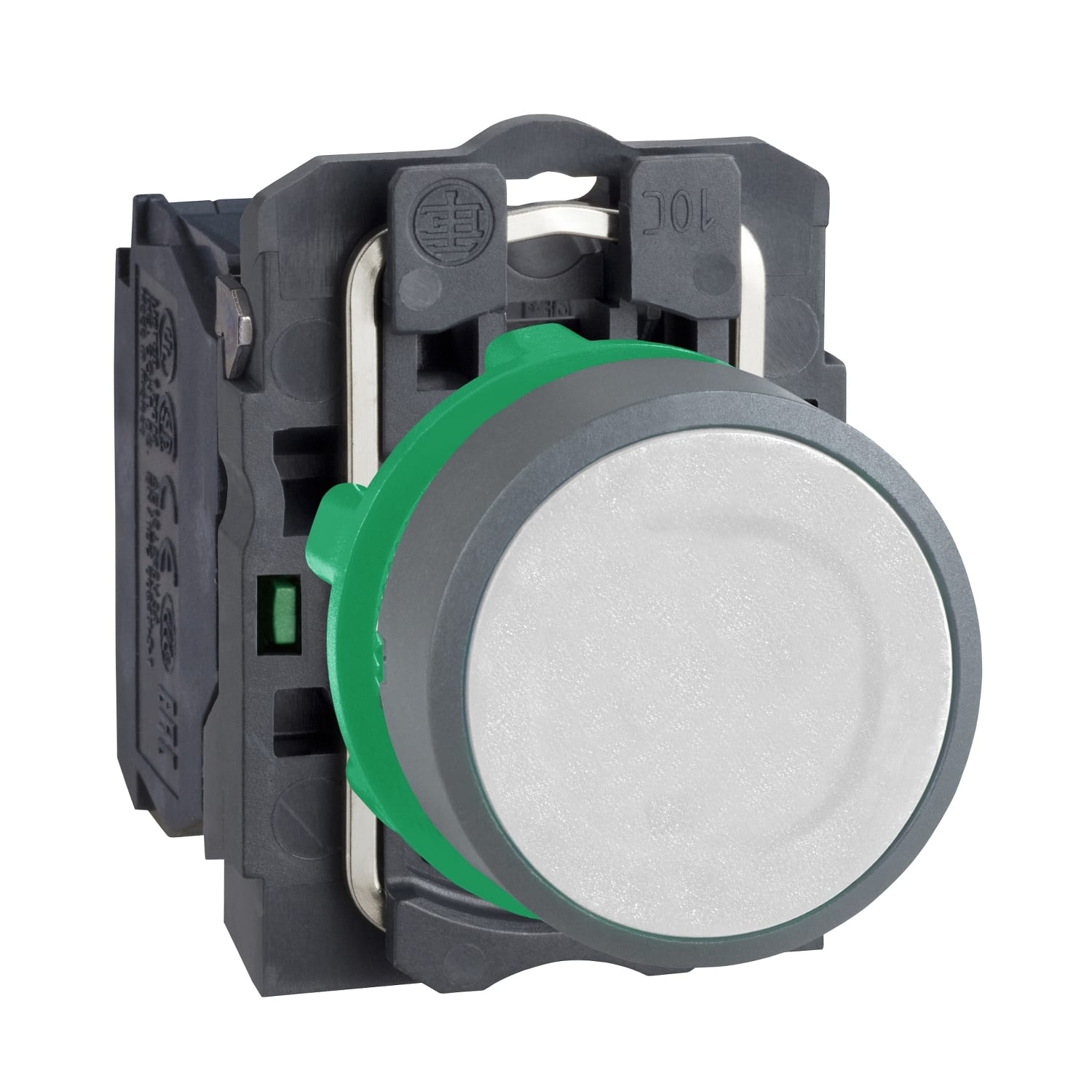 SCHNEIDER ELECTRIC - SNRXB5AA11C0 Pulsante bianco 1NO ghiera grigia
