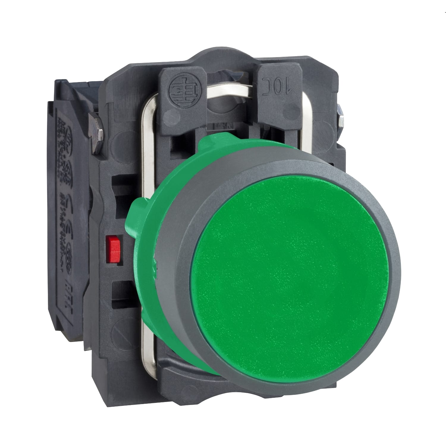 SCHNEIDER ELECTRIC - SNRXB5AA35C0 PULSANTE VERDE NO+NC GHIERA GRIGIA