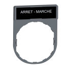 SCHNEIDER ELECTRIC - SNRZBY2166C0 PORTA ETICHETTA+ETICHETTA ARRET-MARCHE