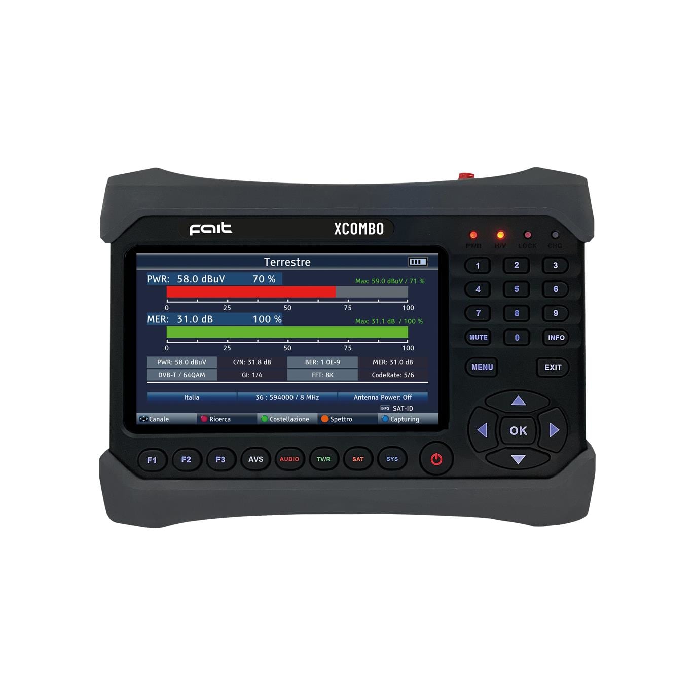 FAIT SRL - FIT4100001 XCOMBO - STRUMENTO DI MISURA DVBT2-DVBS2-FO