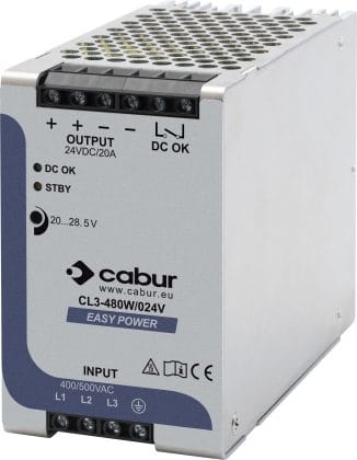CABUR SRL - CBRXCSL3480W024VAB ANN. CSL3-480W/024V/AB ALIM 3-F 24VDC20A