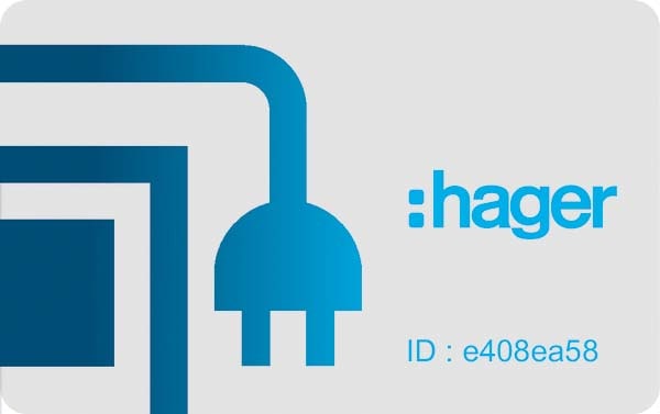 HAGER - HAGXEVA410 BADGE AMMINISTRATORE CONFEZIONE 3 PEZZI