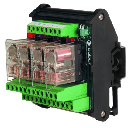 CABUR SRL - CBRXR042E24 R42E24 MODULO 4 REL 24VDC 2SC 8A