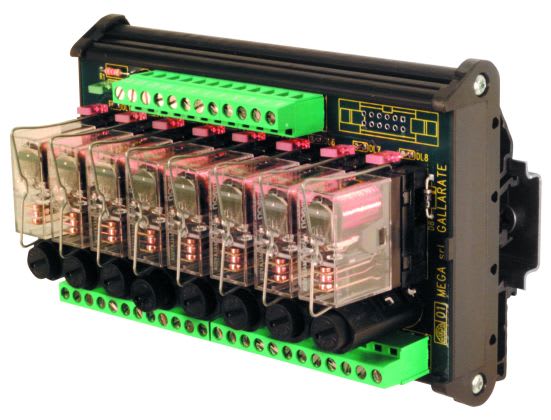 CABUR SRL - CBRXR081U24F R81U24F MODULO 8 RELE 24VAC/DC SC+FUSE