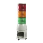 SCHNEIDER ELECTRIC - SNRXVC1B3HK Harmony XVC, Colonna luminosa monoblocco precablata, plastica, rosso arancione verde, Ø100, luce fissa o lampeggiante, sirena 0...102 dB, 24 V DC
