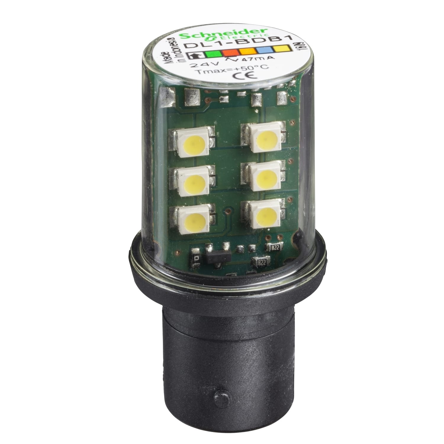 SCHNEIDER ELECTRIC - SNRDL1BDB1 Lampadina LED bianca - BA 15D - 24 V