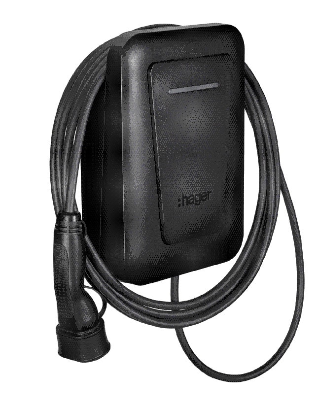 HAGER - HAGXVL122C EVCS WITTY PLUS 1X22KW 3PT2 6,5M BT RFID