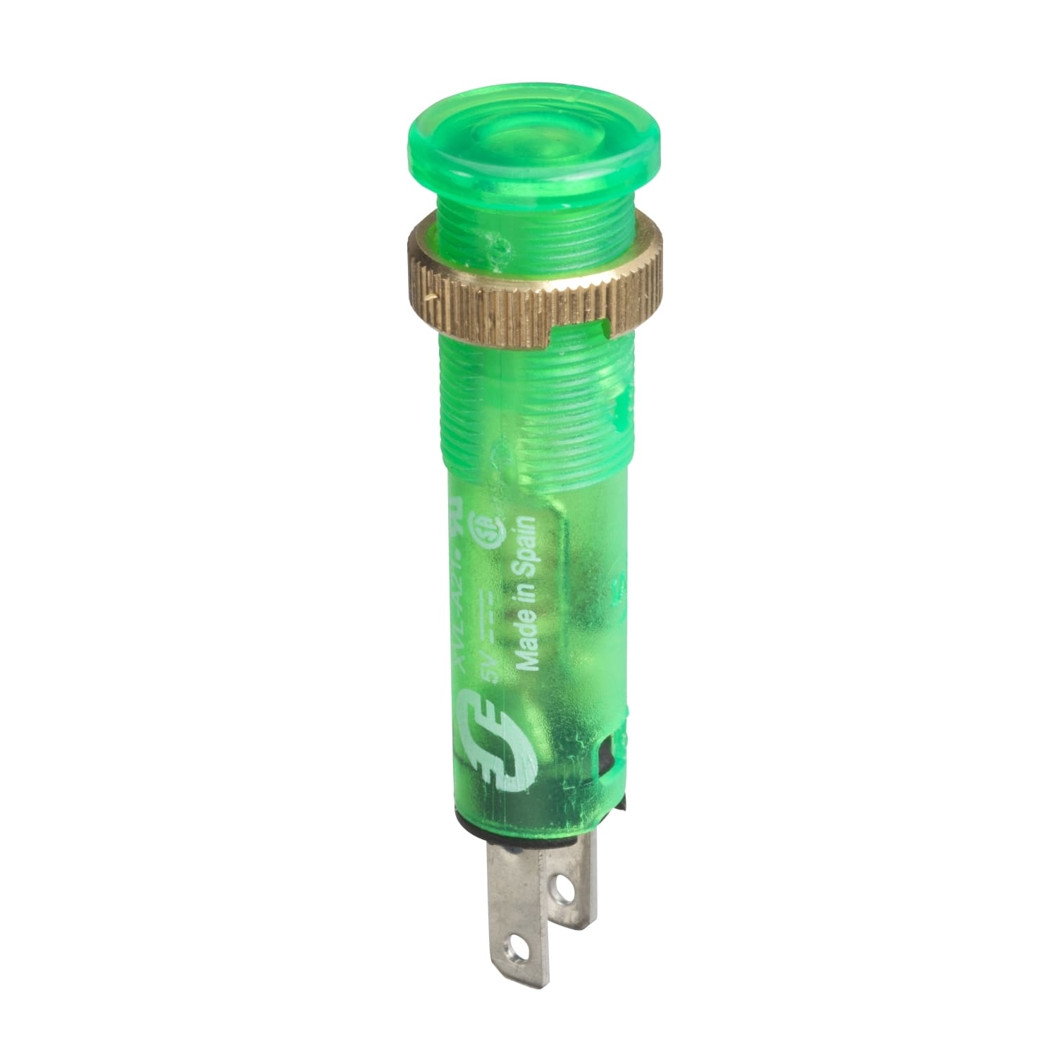 SCHNEIDER ELECTRIC - SNRXVLA223 Lampada spia Ø8 - IP40 - verde - LED protetto - 12V - faston