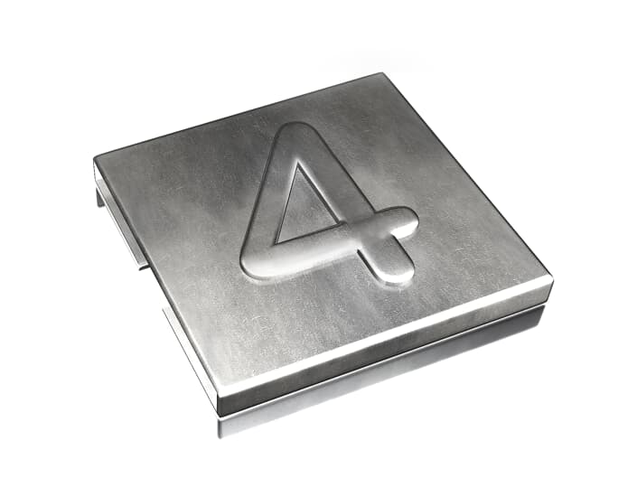 ABB SPA - ABBYID-CHAR-4 TY-MET CIFRA 4 INOX 316 100PZ