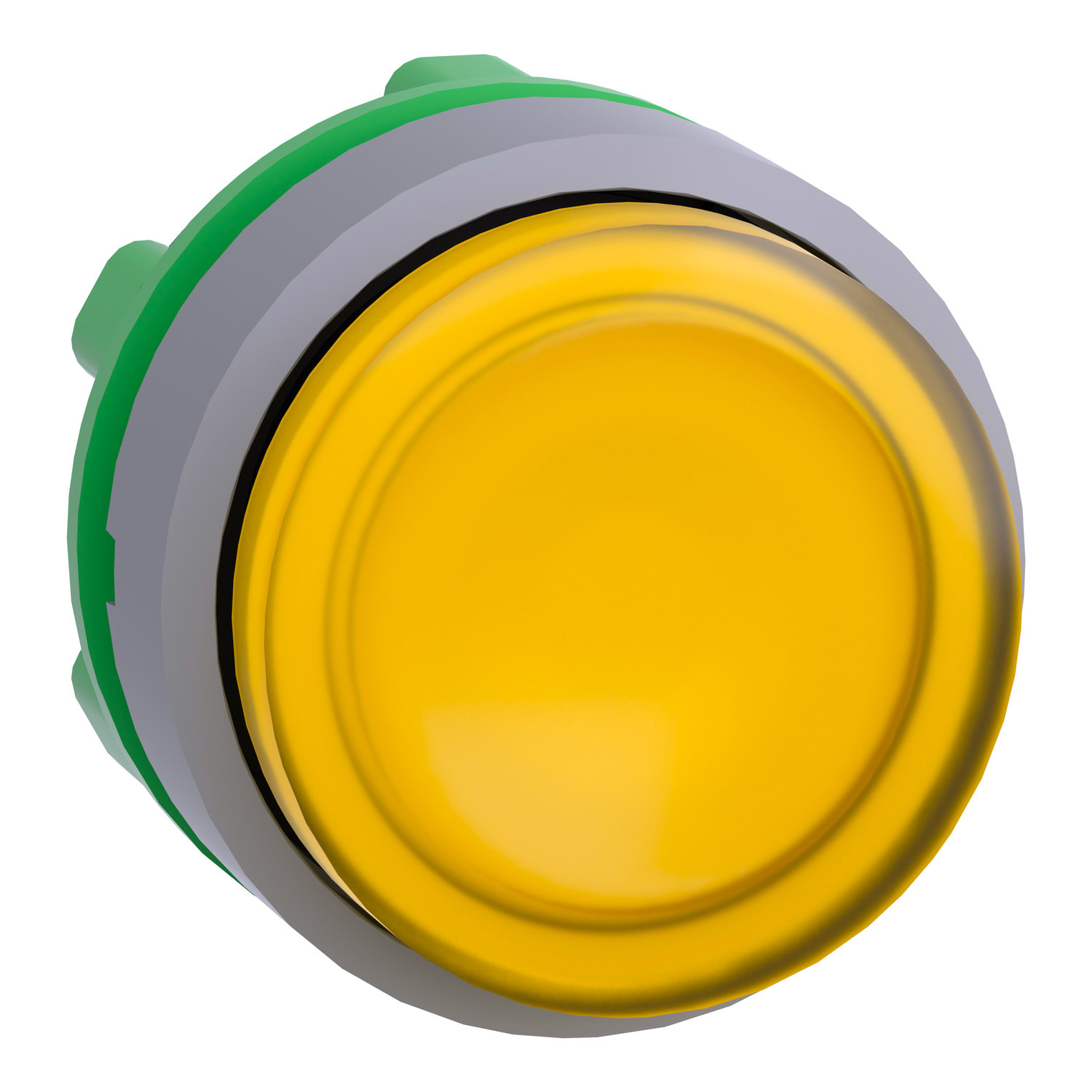 SCHNEIDER ELECTRIC - SNRZB5AH83C0 TESTA PULSANTE LUM. GIALLO GHIERA GRIGIA