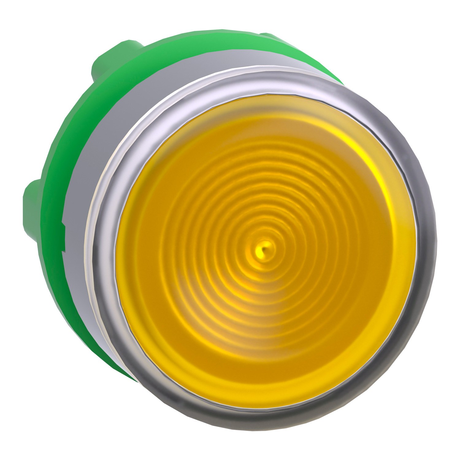 SCHNEIDER ELECTRIC - SNRZB5AW383SC0 Testa pulsante luminoso giallo ghiera grigia- per LED universale- Ø22