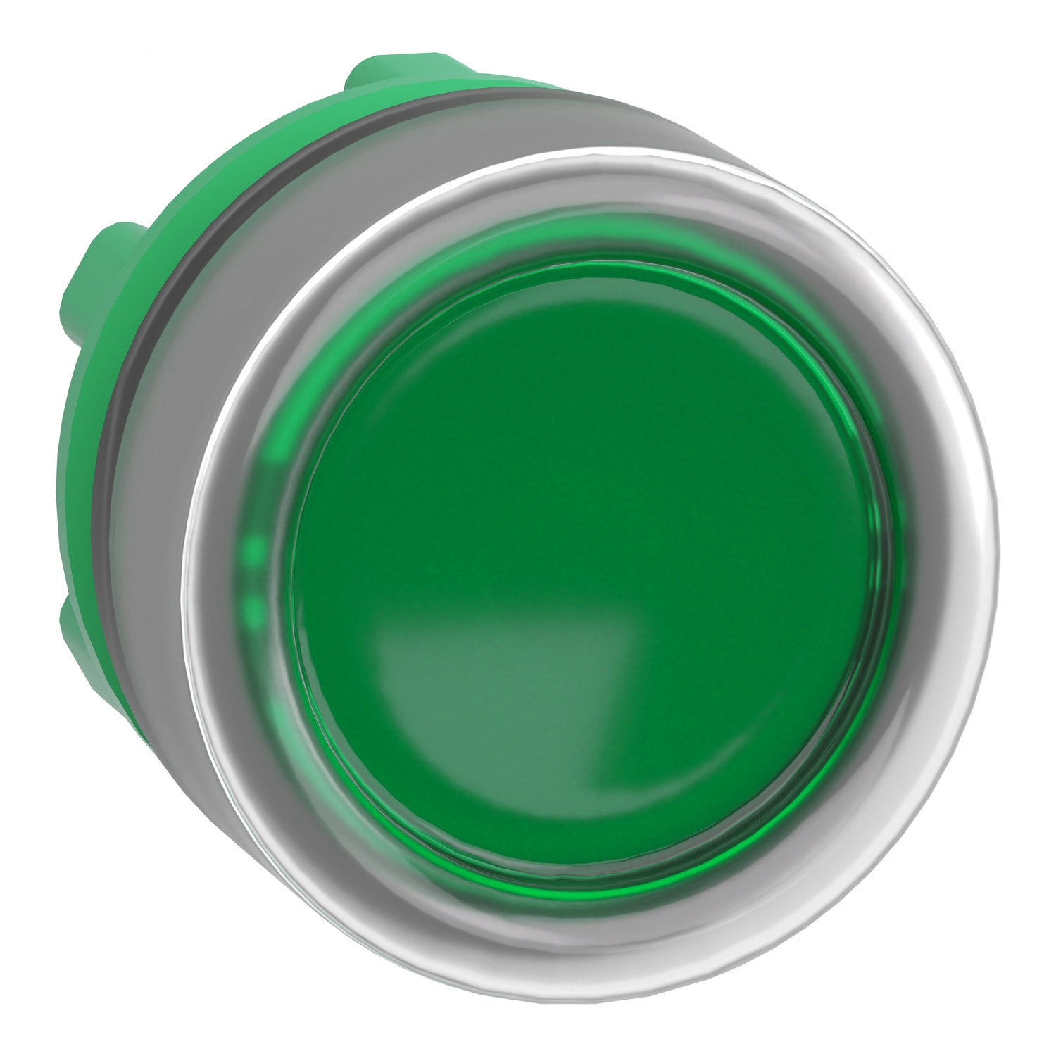 SCHNEIDER ELECTRIC - SNRZB5AW533C0 Testa pulsante lum. verde ghiera grigia