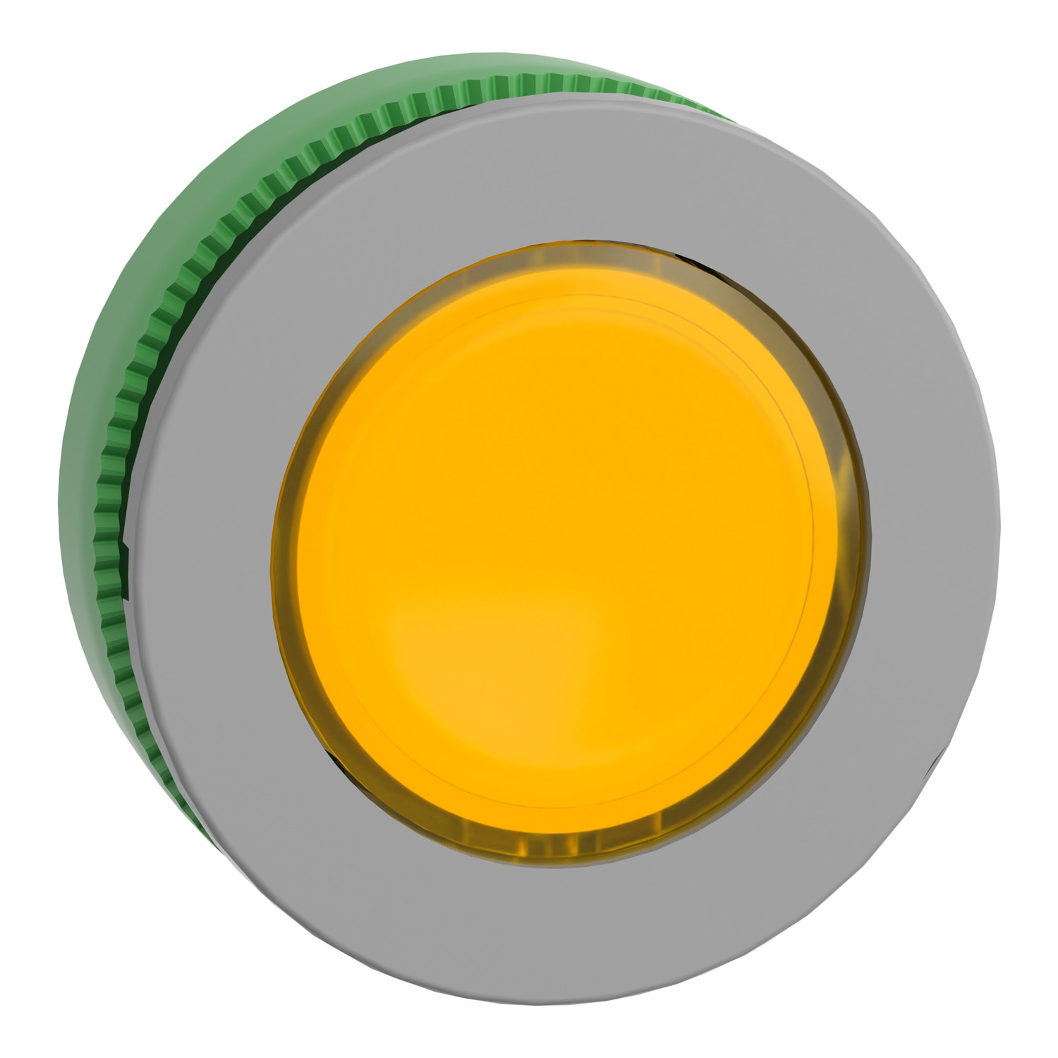 SCHNEIDER ELECTRIC - SNRZB5FA58C0 Testa puls. giallo a filo ghiera grigia
