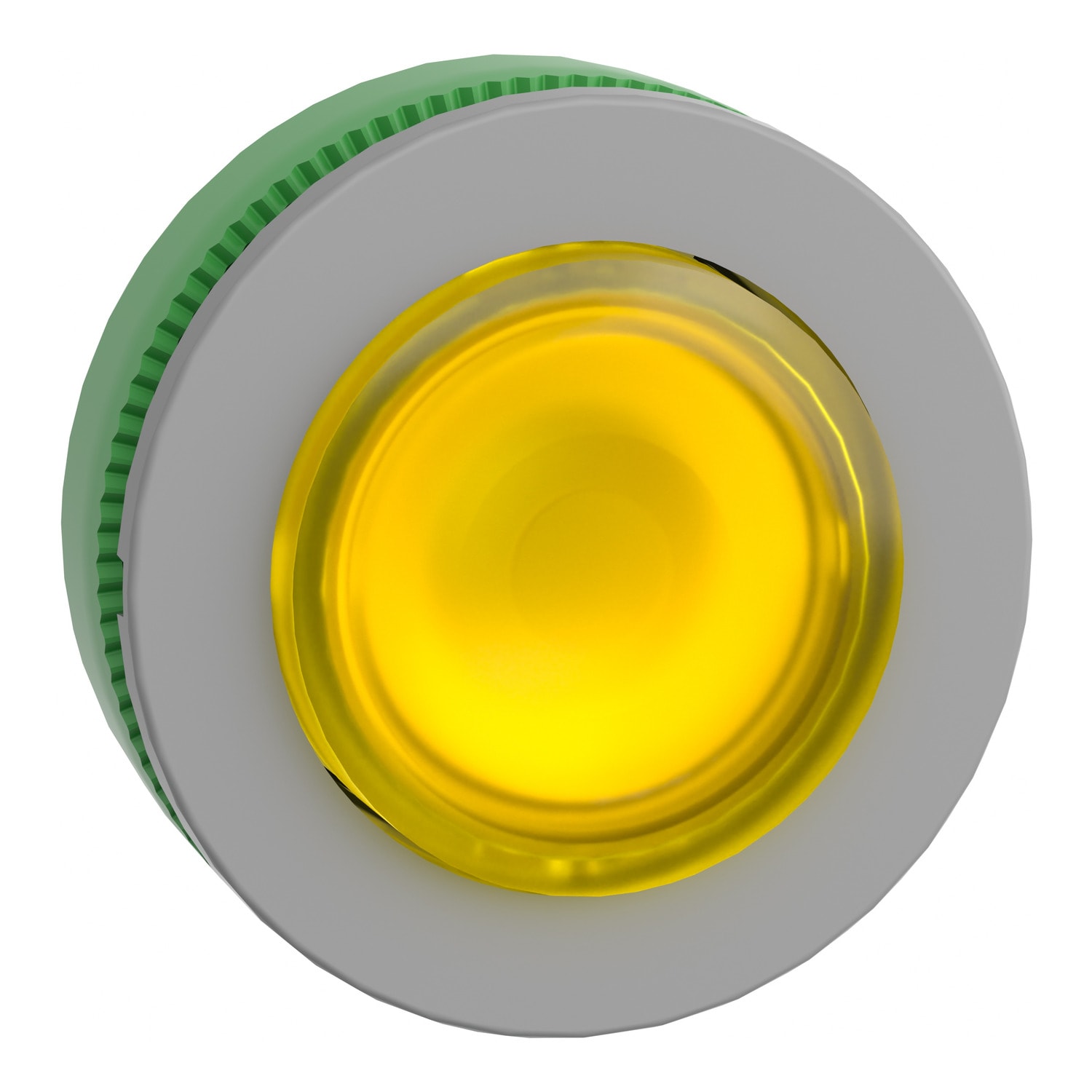 SCHNEIDER ELECTRIC - SNRZB5FH83C0 Testa pulsante luminoso giallo aggancio filopannello- per LED universale- Ø30