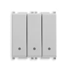 VIMAR SPA - VIW14003.SL Tre interruttori 1P 20AX Silver