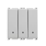 VIMAR SPA - VIW14003.SL TRE INTERRUTTORI 1P 20AX SILVER