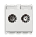 VIMAR SPA - VIW14302.10 PRESA TV-RD-SAT PASSANTE 2 USCITE BIANCO