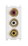 VIMAR SPA - VIW14335 Presa con 3 connettori RCA bianco