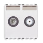 VIMAR SPA - VIW20302.01.B Presa TV-RD-SAT diretta 2 uscite bianco