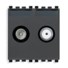 VIMAR SPA - VIW20302.01 Presa TV-RD-SAT diretta 2 uscite grigio