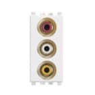 VIMAR SPA - VIW20335.B Presa con 3 connettori RCA bianco