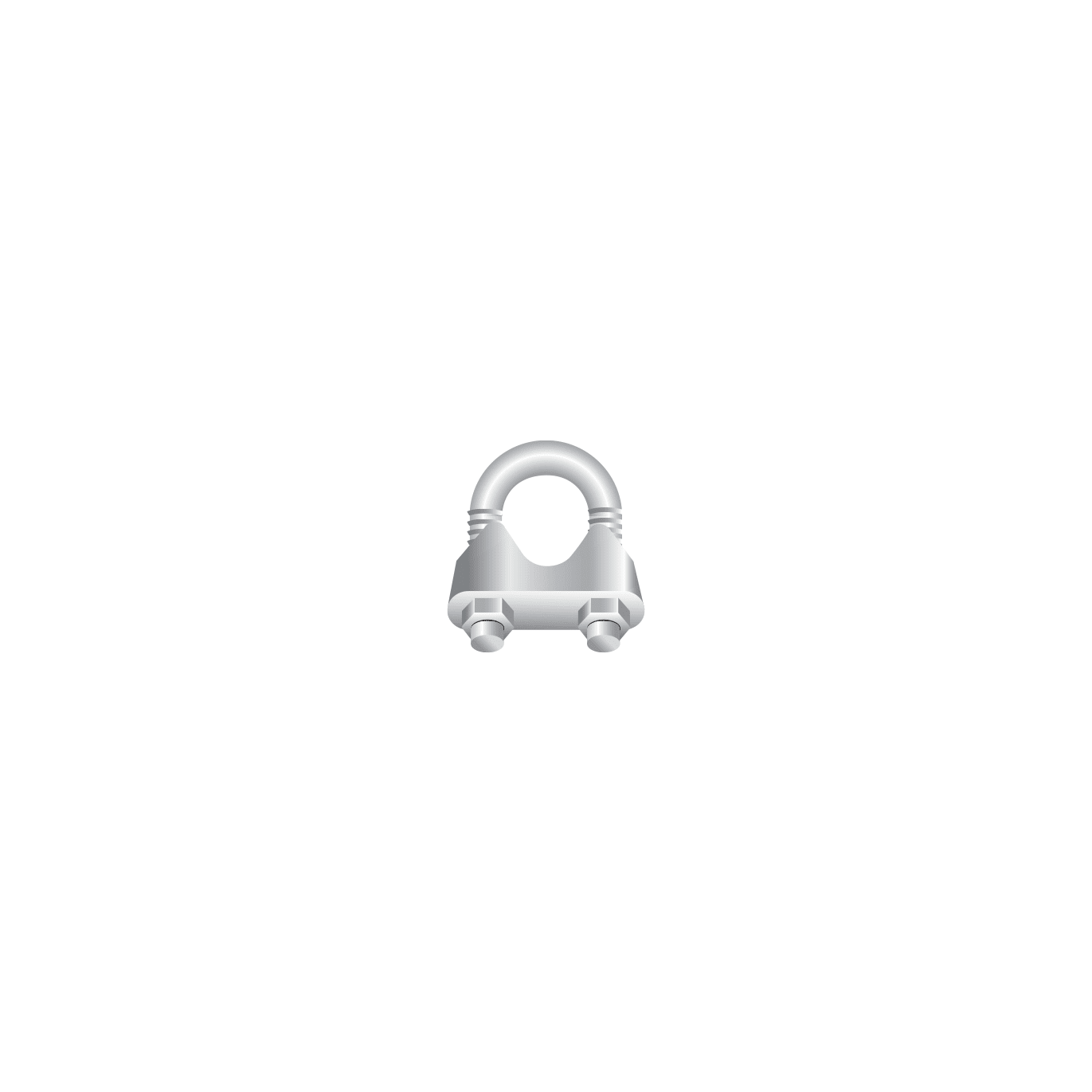 FAIT SRL - FIT7000037 ZN1212 - MORSETTO AD U PER FUNE Ø 3 - 4 MM