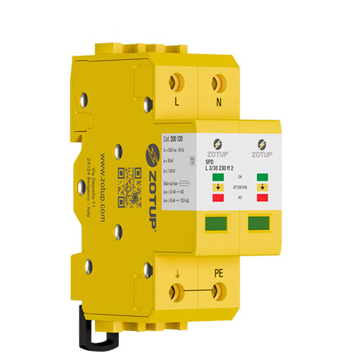 ZOTUP SRL - ZOT200120 L 3/30 230 FF 2  SPD TIPO 2 IN 30 KA  TN