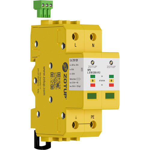 ZOTUP SRL - ZOT210120 L 3/30 230 T FF 2  SPD TIPO 2 IN 30 KA T