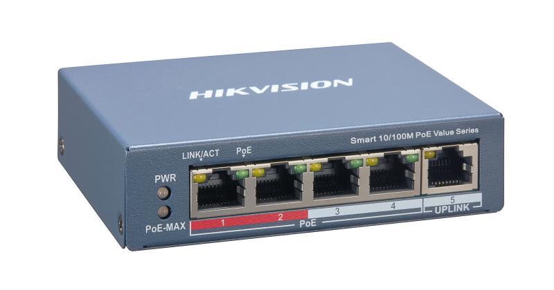 HIKVISION ITALY SRL - HIK301802703 DS-3E1105P-EI/M : SMART MANAGED POE 10/100+ UPLINK GIGABIT