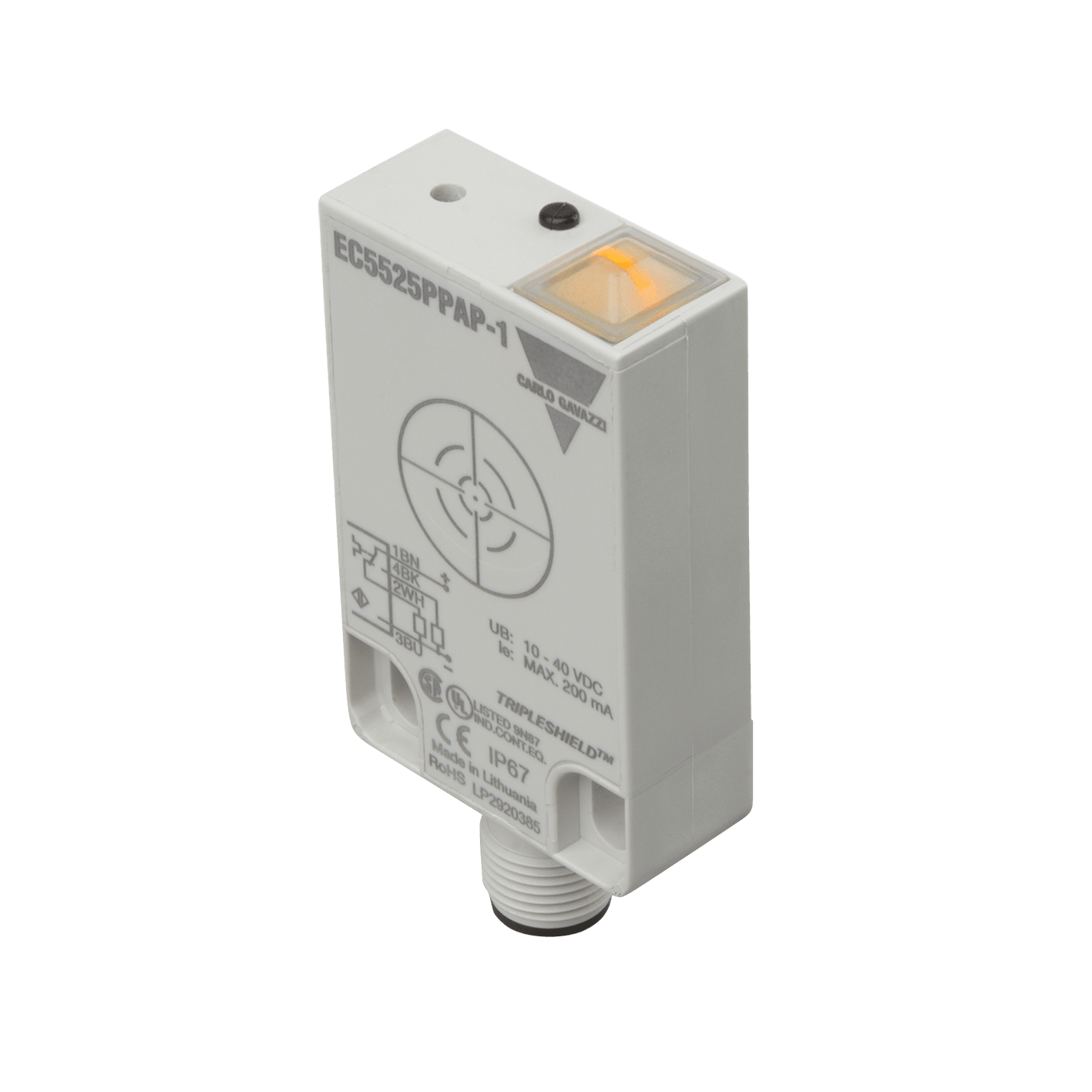 CARLO GAVAZZI - GAVEC5525PPAP-1 SENS. CAP. RETT. SN=25MM PNP NO+NC CONN