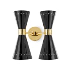LINEA LIGHT-STILNOVO - SNV9572 MEGAFONO P.TE 2BR. 4XE14 OTT/NERO