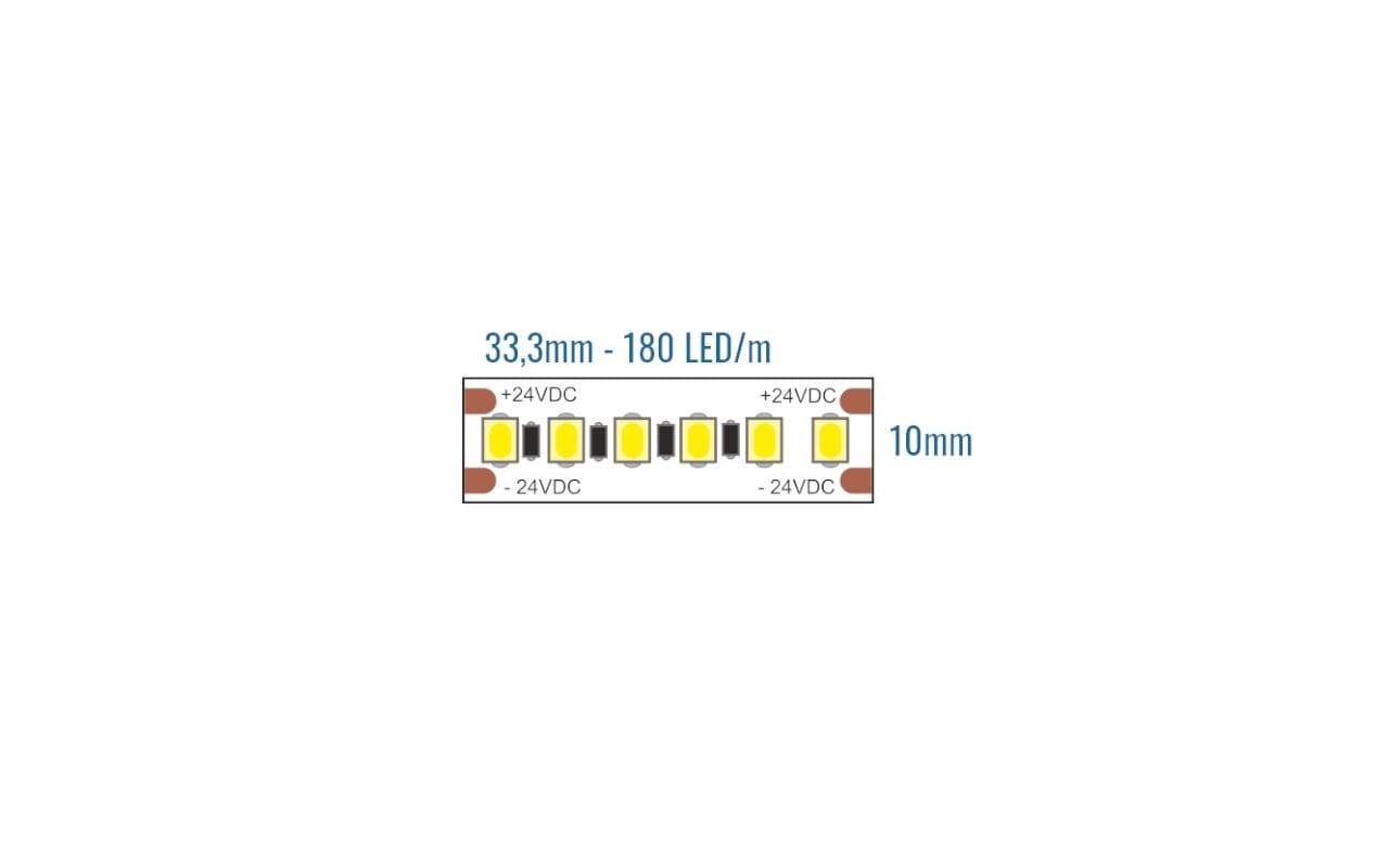 LEF LIGHTING SRL - LEFA41ES2418030 STRIP LED 24V 14.4W 3000K IP20 1550LM
