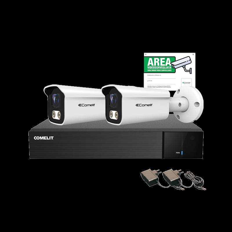 COMELIT GROUP SPA - COEAHKIT004N05A KIT AHD AHDVR004N05A, 2X AHBCAMS05FB, AC
