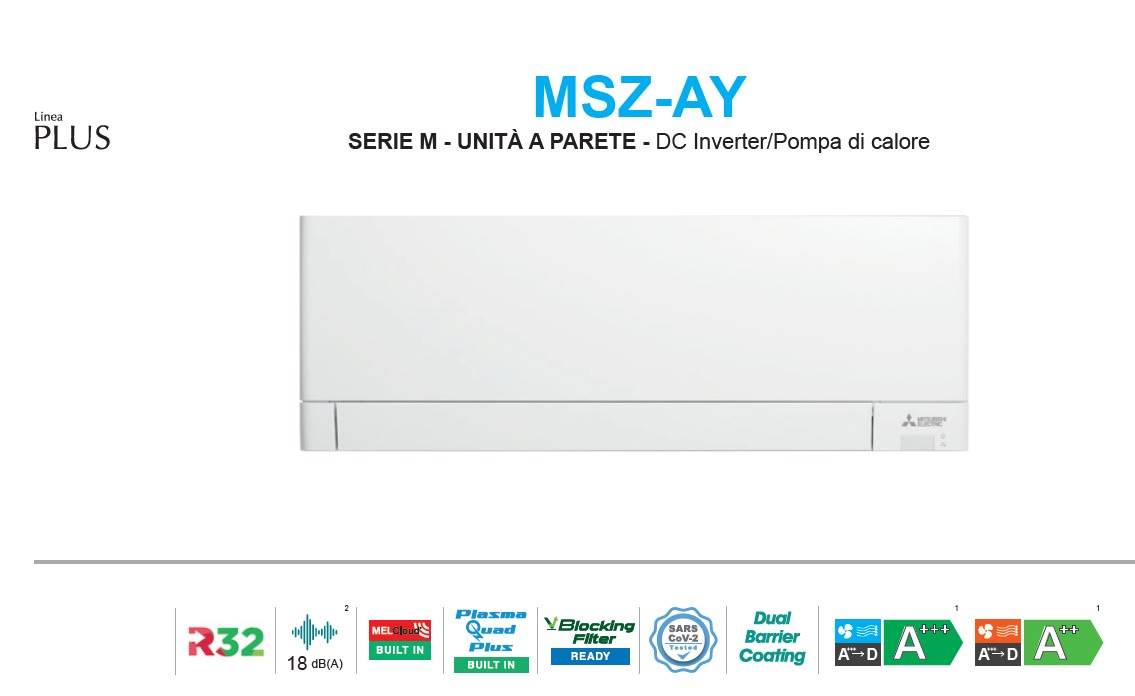 MITSUBISHI ELECTRIC - MTS736542 MSZ-AY50VGKP2-E1 U.INT 5,0KW WIFI P.QUAD