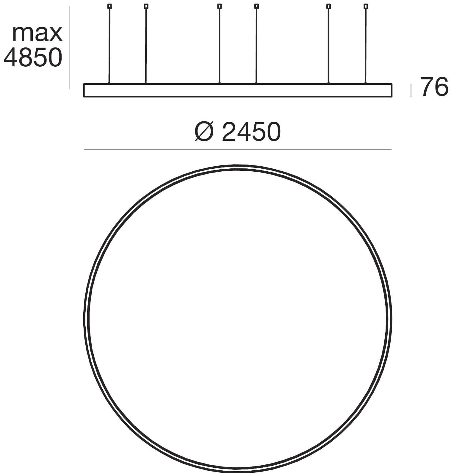 LINEA LIGHT (ILED) - ILD63714W00 TOUR BIEM.D2450 228W 3000K ORO