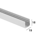 LINEA LIGHT (ILED) - ILD82198 PROFILO 18X19 ANODIZZATO ARGENTO 2M